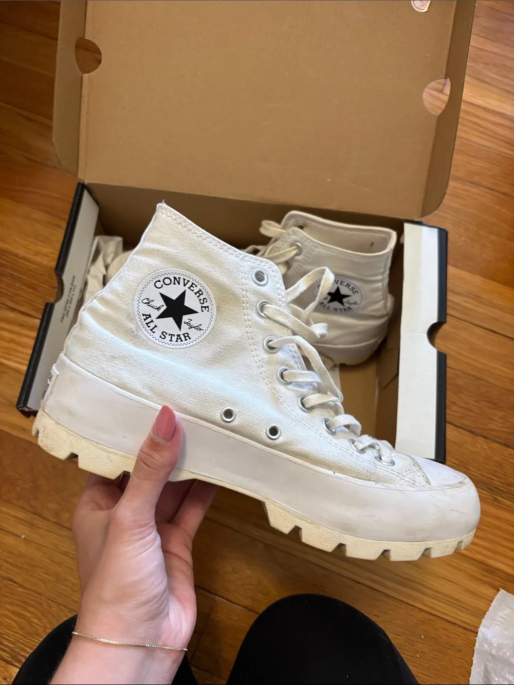 Converse White High-Top All Star Canvas Sneakers - Picture 5 of 9